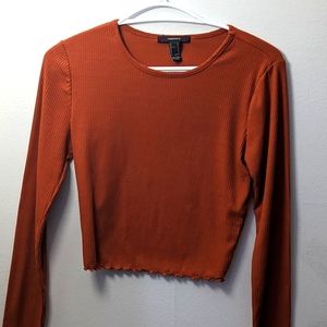 Cute TANGERINE CROP TOP Forever 21